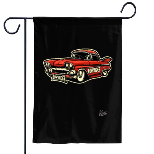 Classic Cholo Lowrider Car Garden Flags