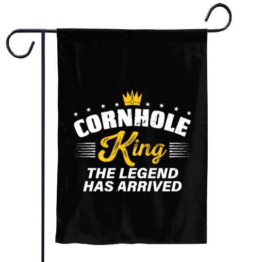Cornhole King THE LEGEND HAS ARRIVED Cornhole Gift Garden Flags