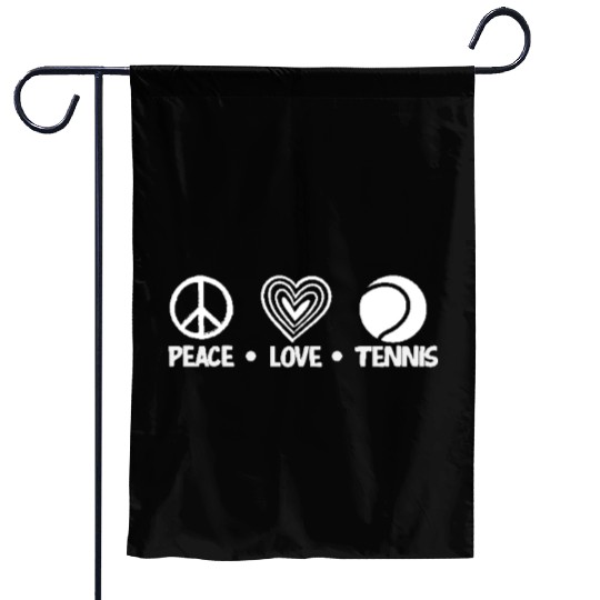 Peace Love Tennis Enthusiast Design Garden Flags