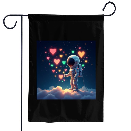 Astronauts are full of love Garden Flags