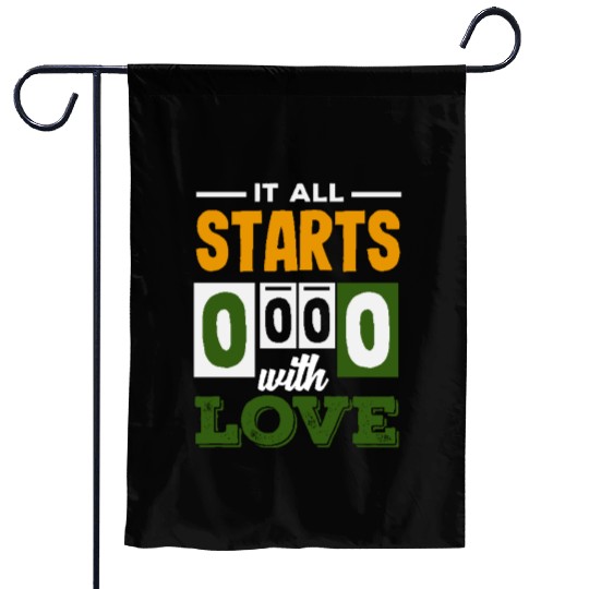 Tennis It All Starts 0 0 0 With Love Garden Flags
