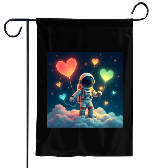 Astronauts are full of love Garden Flags