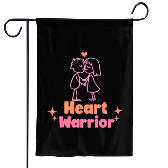 Heart warrior, valentine Garden Flags