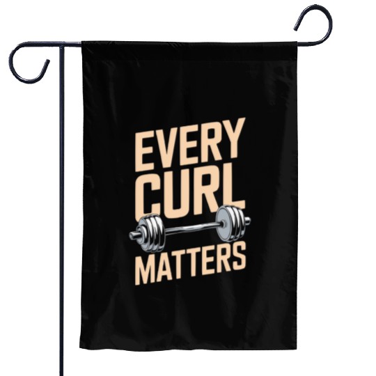 Hammer Curls Bodybuilding Fitness Workout Gym Garden Flags