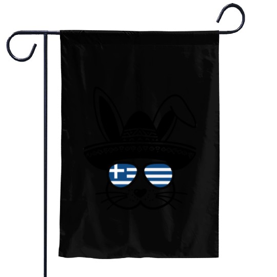 Easter Rabbit Bunny Easter Greece Flag Funny Garden Flags