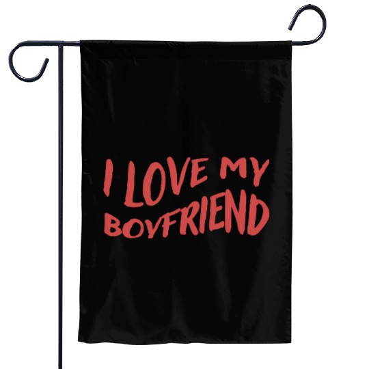 I Love My Boyfriend, red - Pure Love Garden Flags