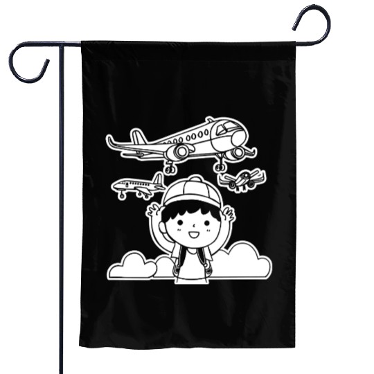 Funny Aircraft Garden Flags