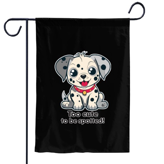 Spotted puppy cartoon Garden Flags