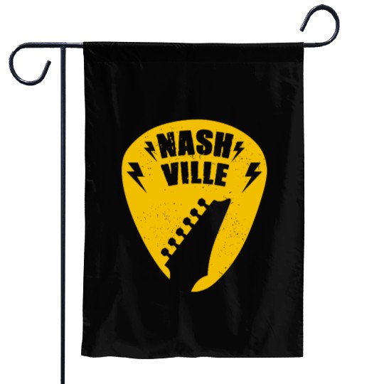 Nashville Music City Guitar Pick Garden Flags