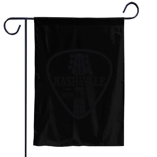 Nashville Music City Guitar Pick Garden Flags