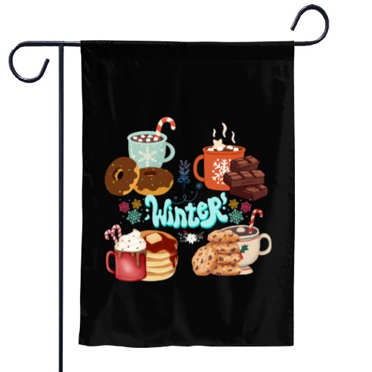 Winter Treats and Warm Beverages Garden Flags