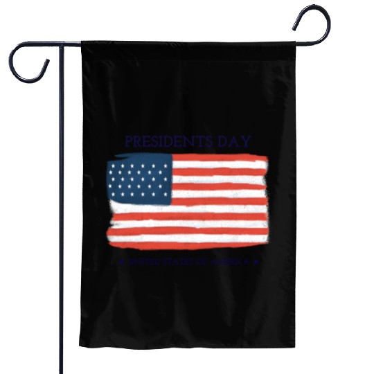 US flag.Presidents Day Garden Flags