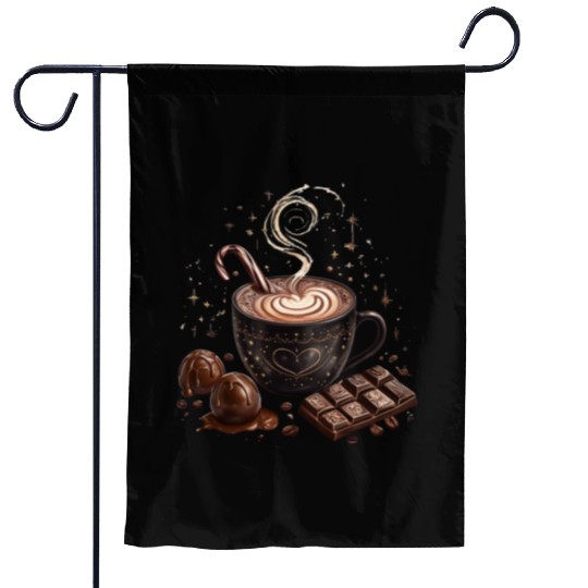 Cozy Hot Chocolate with Sweet Treats Garden Flags