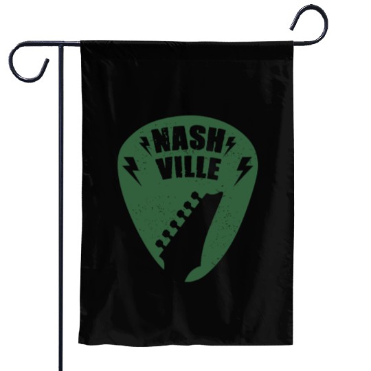 Nashville Music City Guitar Pick Garden Flags