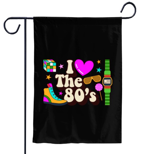 Retro 80s Style design – Perfect for Nostalgia Fa Garden Flags