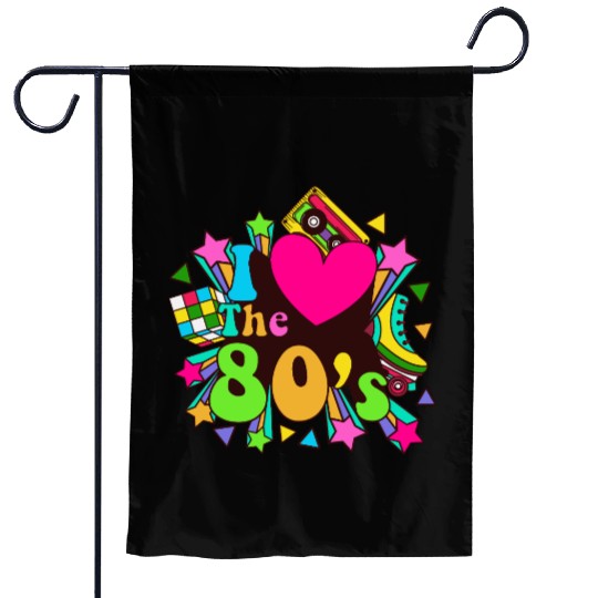 Retro 80s Style design – Perfect for Nostalgia Fa Garden Flags