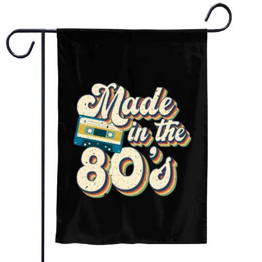 Retro 80s Style design Perfect for Nostalgia Fans Garden Flags