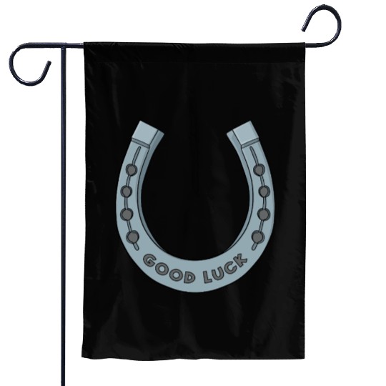 Good Luck Horseshoe Garden Flags