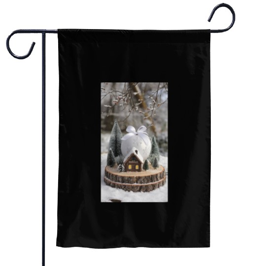 Winter Wonderland: A Miniature Holiday Escape Garden Flags