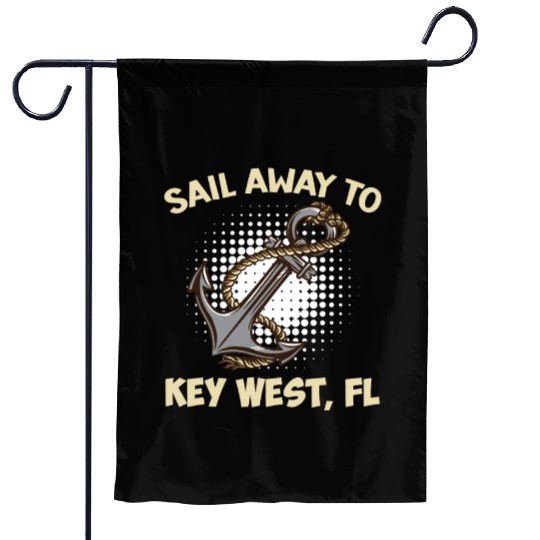 Florida Keys SAIL AWAY TO KEY-WEST Sailing Outfit Garden Flags