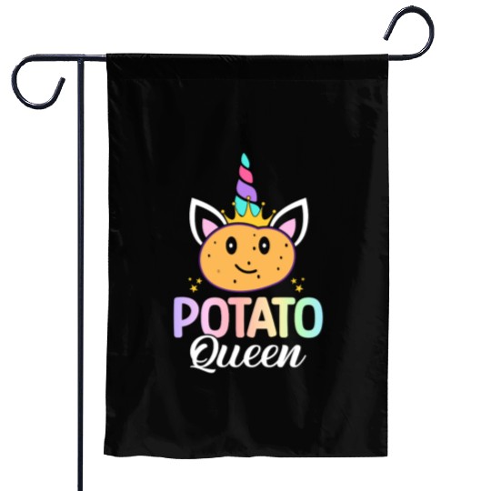 Potato Queen Female Potato Lover Girl Design for Garden Flags