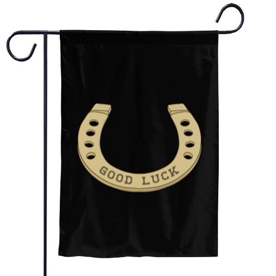 Cool Horseshoe for Lucky Days Garden Flags