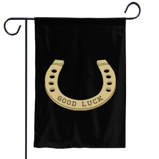 Cool Horseshoe for Lucky Days Garden Flags