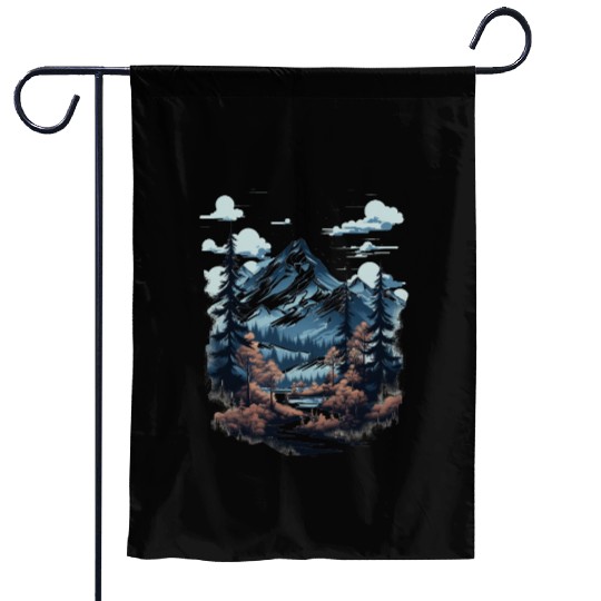 Midnight Mountain Serenity Garden Flags