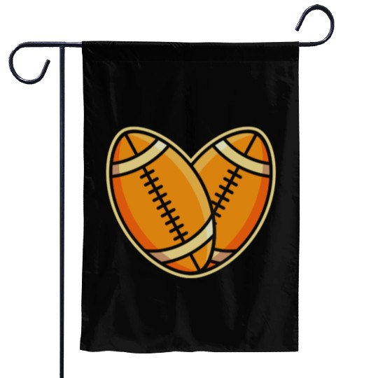 Rugby Heart For Rugby Sport Lover Garden Flags