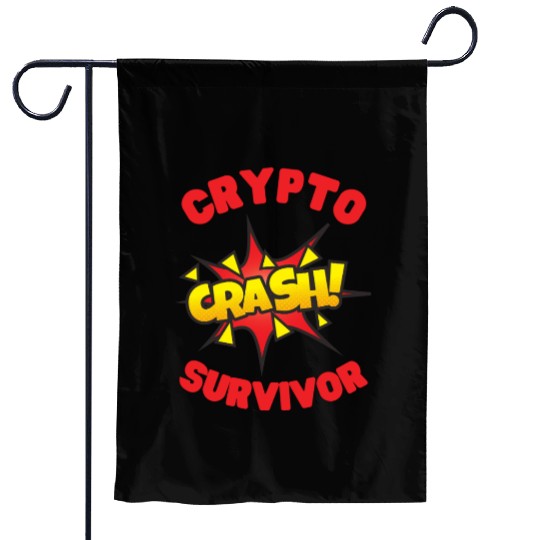 CRYPTO crash survivor Garden Flags