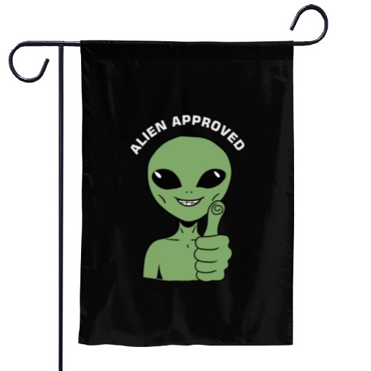 Alien Approved Retro Sci-Fi Garden Flags