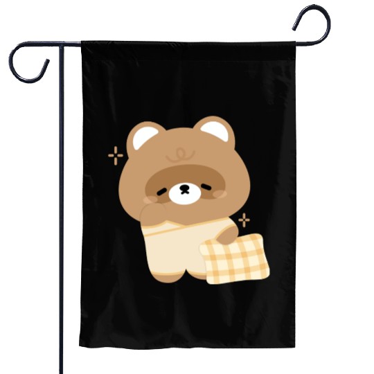 Sleepy Beaver Garden Flags