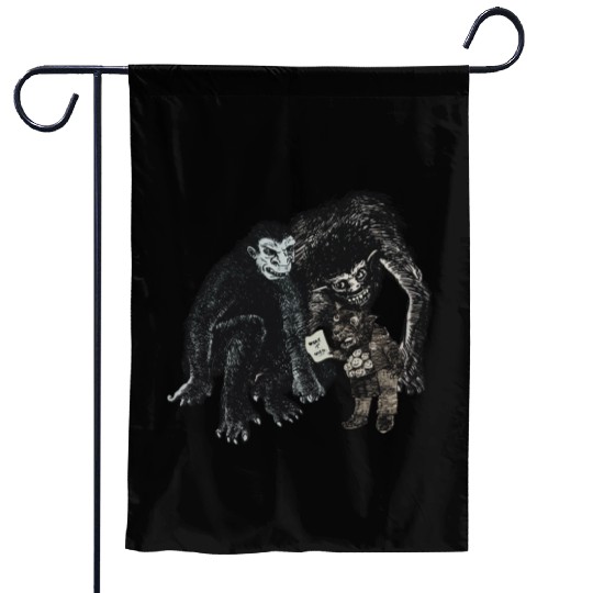 Surreal Monster Art – Dark Humor What It Says Desi Garden Flags