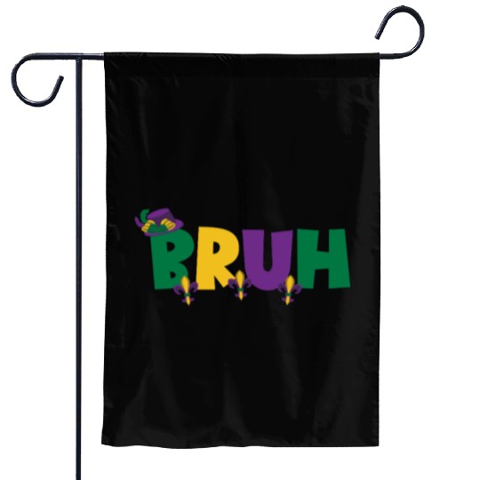 Bruh Mardi Gras Teens Boys Kids Mardi Gras Bruhbru Garden Flags