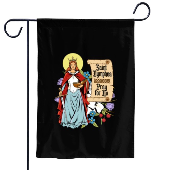 St. Dymphna Purity Lily Patron Saint Mental Health Garden Flags