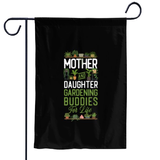 Plant Lover Gardening Mom Daughter Garden Flags
