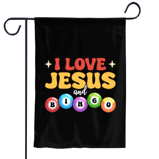 I Love Jesus and Bingo Garden Flags