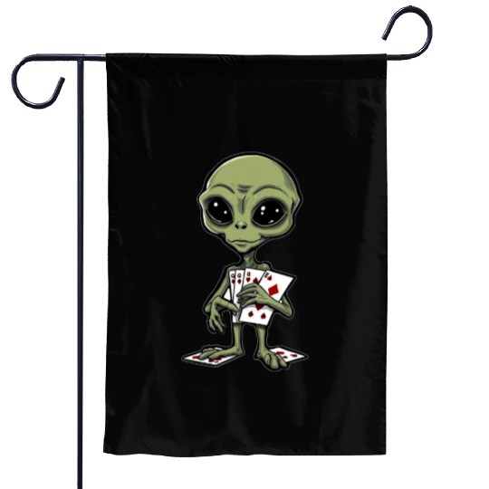 Alien Cards 1 Garden Flags
