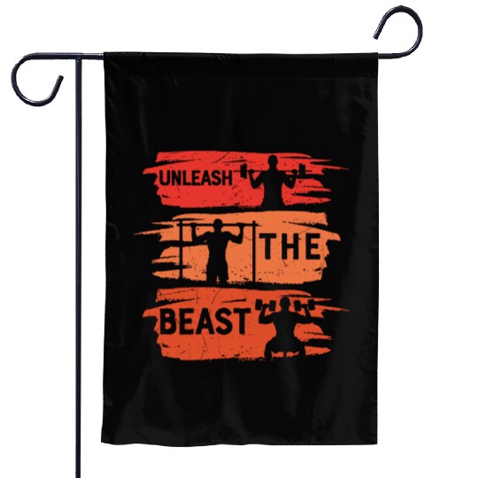 Unleash The Beast Gym Garden Flags