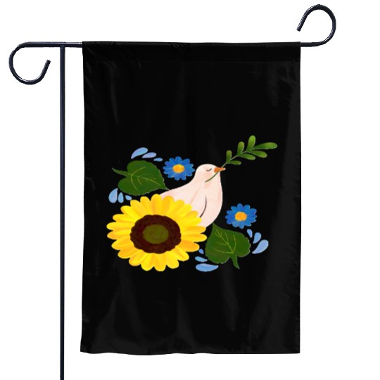 Peaceful Bloom - Dove and Sunflower Harmony Garden Flags