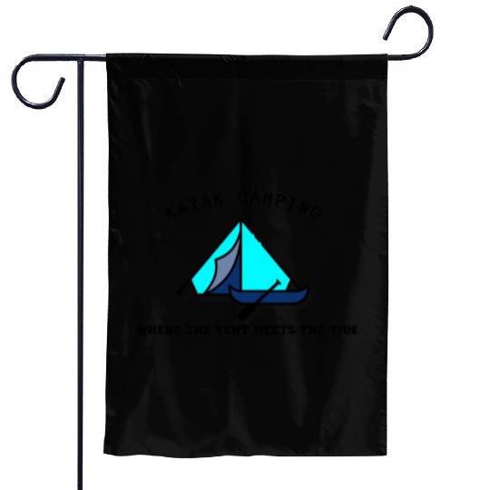 Kayak Camping blue Garden Flags