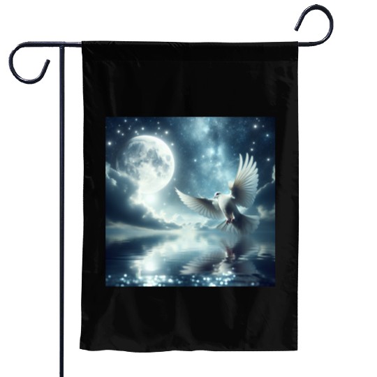 Moon & Stars with Dove Garden Flags
