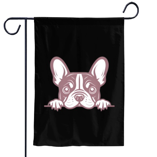 French Bulldog Frenchie Sweet Face Pink Garden Flags