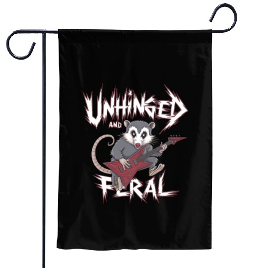 Unhinged And Feral Possum Feral Unhinged Garden Flags