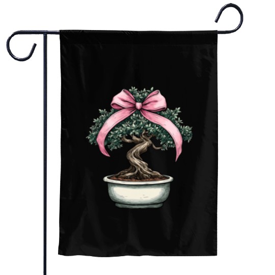 Coquette Bow Bonsai Japanese Zen Mothers Day Garden Flags