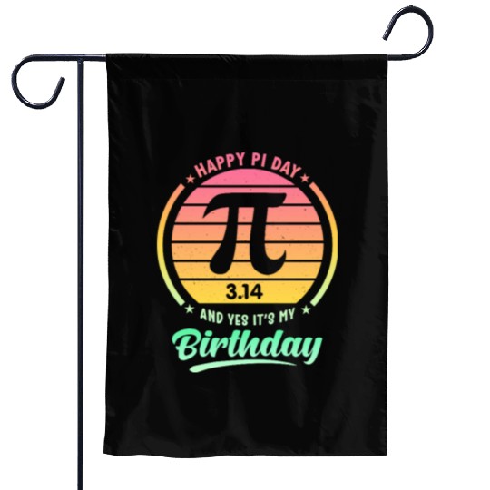 Birthday Pi Day 3.14 Pi Math Teachers Pi Symbol Garden Flags