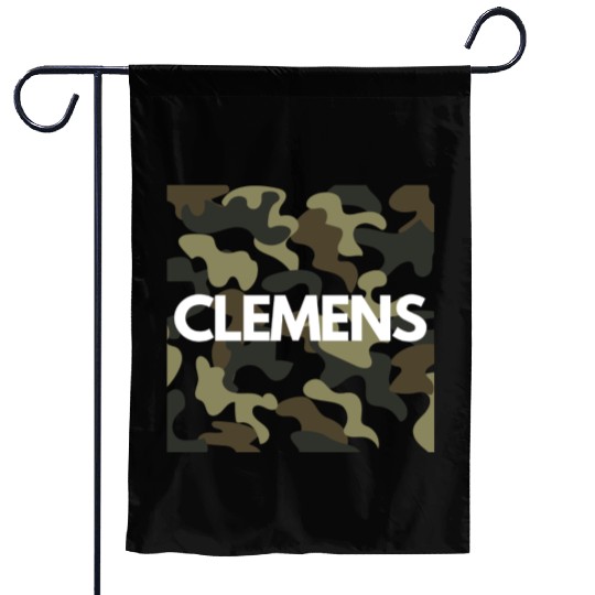 Clemens Name Garden Flags Men Good Quality Camouflage