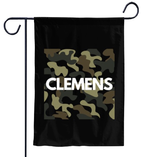 Clemens Name Garden Flags Men Good Quality Camouflage