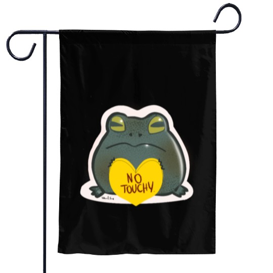 NO Touchy! Grumpy toad. Garden Flags