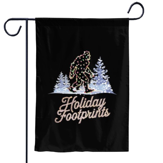 Holiday Footprints Christmas Bigfoot Adventure Garden Flags